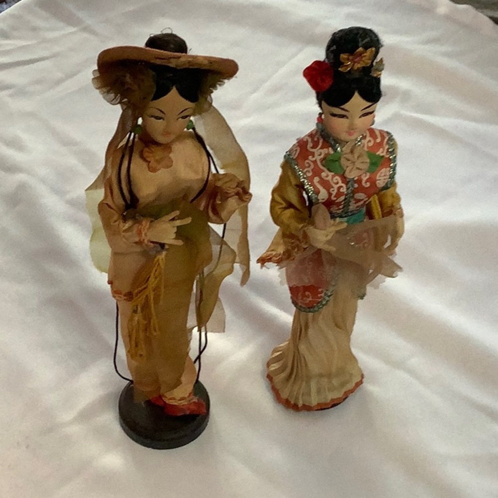 Handmade Vintage Chinese Cloth Doll in Traditional clothing.